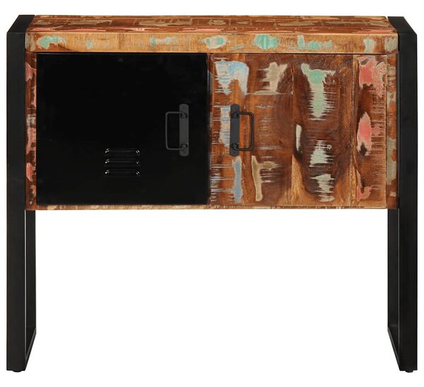Konzolszekrény többszínű 90x35x75 cm tömörfa újrahasznosított