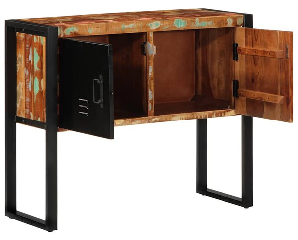 Konzolszekrény többszínű 90x35x75 cm tömörfa újrahasznosított