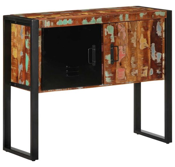 Konzolszekrény többszínű 90x35x75 cm tömörfa újrahasznosított