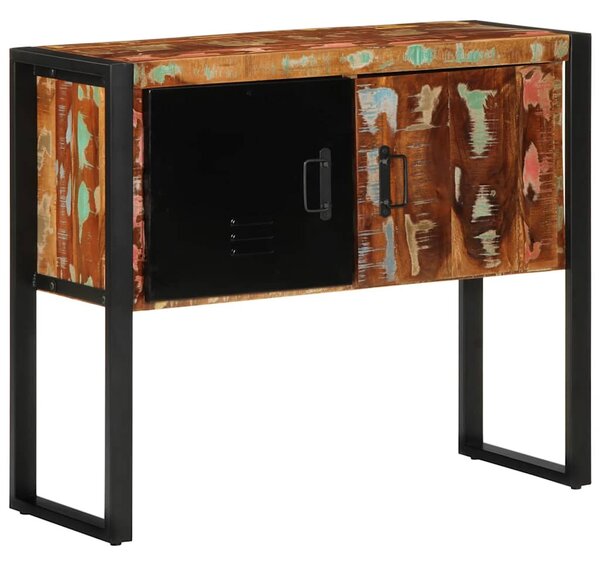 Konzolszekrény többszínű 90x35x75 cm tömörfa újrahasznosított