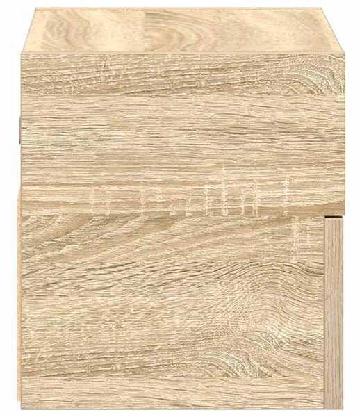 2 db sonoma tölgy falra szerelhető éjjeliszekrény 45x26x28,5 cm