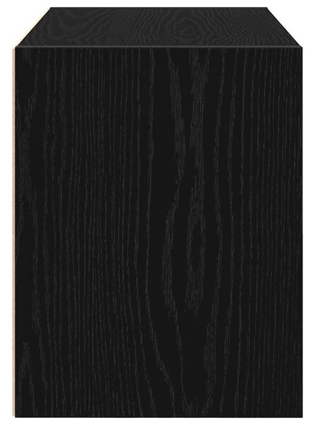 Fekete tölgy szerelt fa szekrény 2 fiókkal 60 x 31 x 40 cm