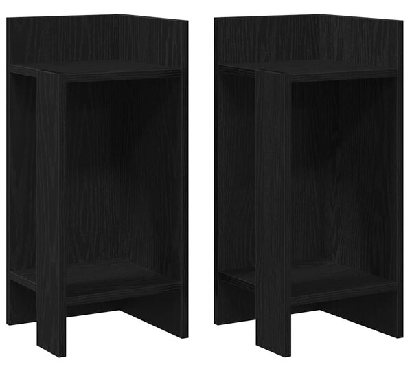 2 db fekete kisasztal polccal 25,5 x 27 x 60 cm