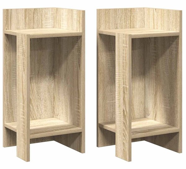 2 db sonoma tölgy kisasztal polccal 25,5 x 27 x 60 cm