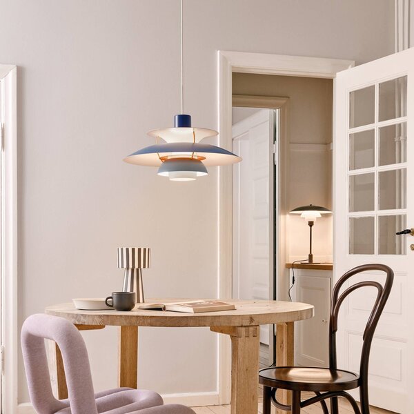 Louis Poulsen PH 5 500 lógó világítás, kék, Ø 50 cm, dimmelhető, Kék, Nappali / Étkező, Alumínium, Dizájn