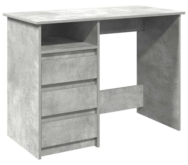 Betonszürke szerelt fa íróasztal 102x50x75 cm
