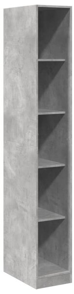 Betonszürke szerelt fa ruhásszekrény 30 x 50 x 200 cm