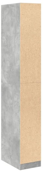 Betonszürke szerelt fa ruhásszekrény 30 x 50 x 200 cm