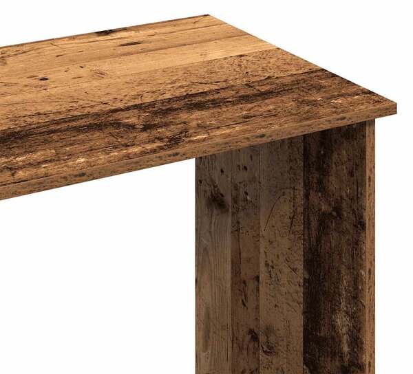 Antik fa színű szerelt fa íróasztal 102x50x75 cm