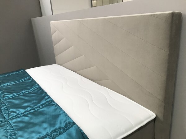 Angel Boxspring ágy (Ágy mérete: 160cm, Szín: Világosszürke)