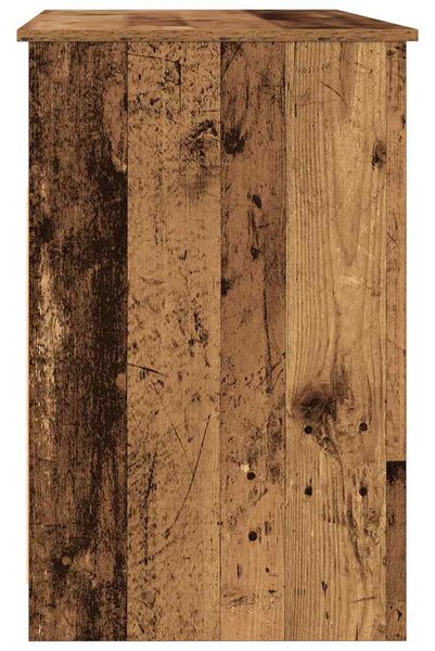 Antik fa színű szerelt fa íróasztal 102x76x50 cm