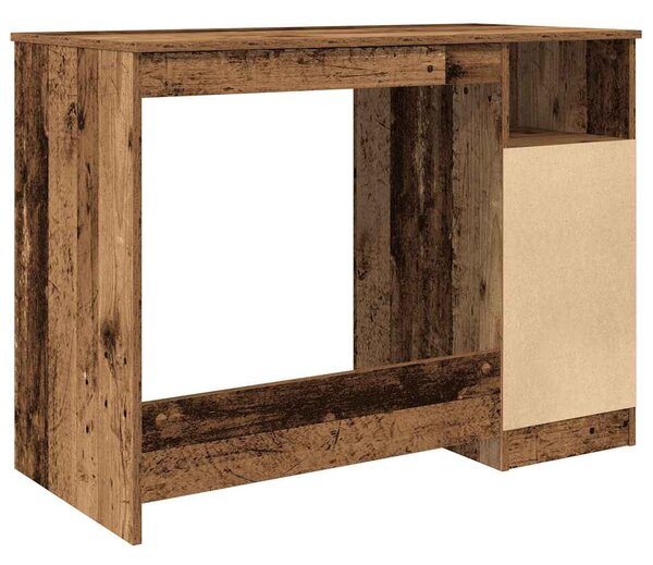Antik fa színű szerelt fa íróasztal 102x76x50 cm