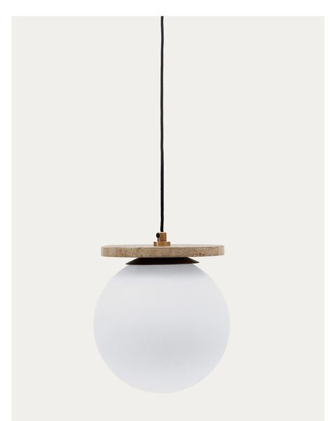 Fehér függőlámpa üveg búrával ø 20 cm Malachi – Kave Home