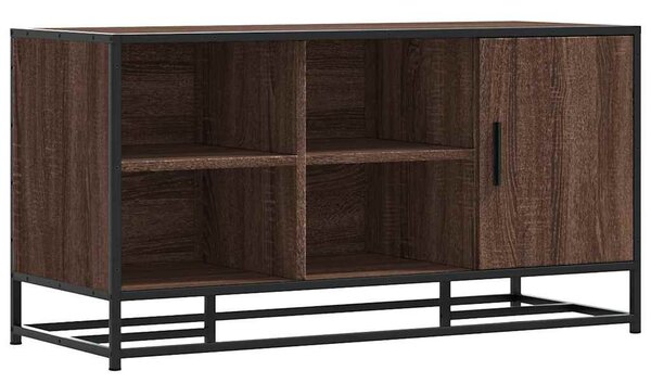 Cipőpad barna tölgy 100x40x53,5 cm Gépi fa és fém