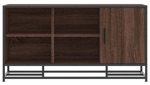 Cipőpad barna tölgy 100x40x53,5 cm Gépi fa és fém