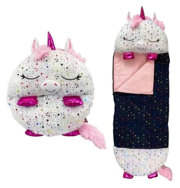 Happy Nappers: Kék cápa párna hálózsák 137 cm