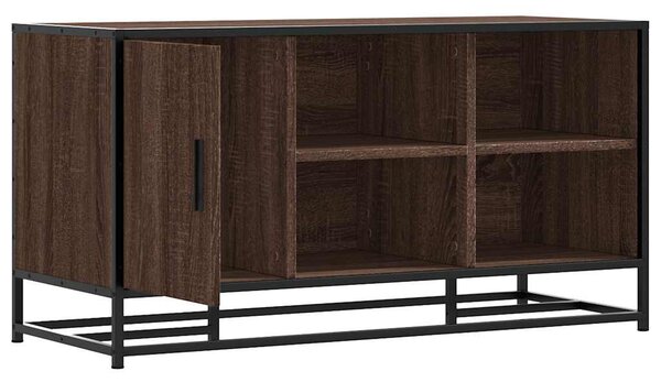 Cipőpad barna tölgy 100x40x53,5 cm Gépi fa és fém