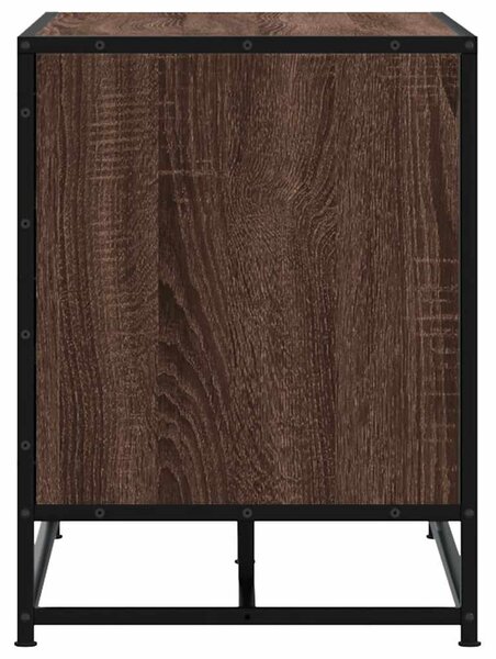 Cipőpad barna tölgy 100x40x53,5 cm Gépi fa és fém