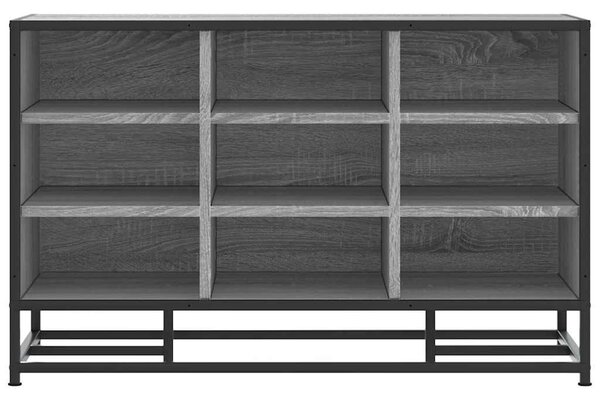 Cipőpad szürke Sonoma 84x40x53,5 cm Gépi fa és fém