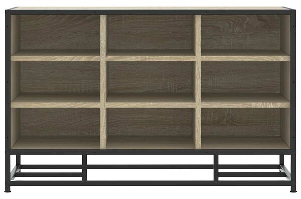 Cipőpad Sonoma tölgy 84x40x53,5 cm Gépelt fa és fém