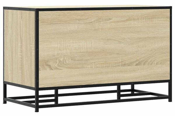 Cipőpad Sonoma tölgy 84x40x53,5 cm Gépelt fa és fém