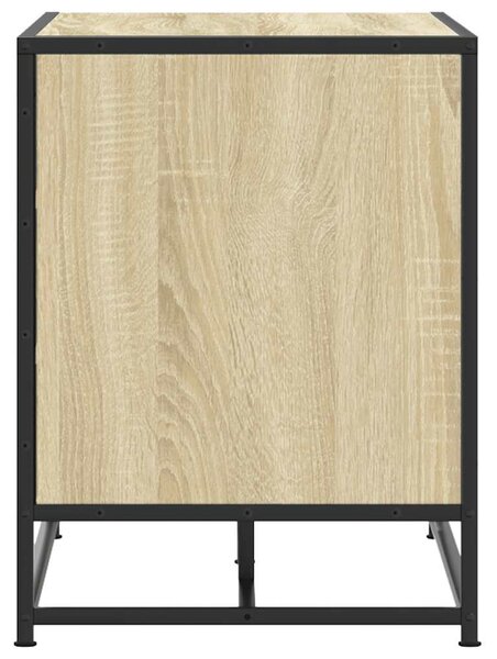 Cipőpad Sonoma tölgy 84x40x53,5 cm Gépelt fa és fém