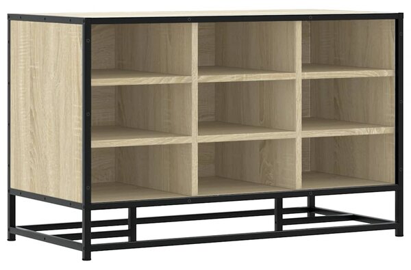 Cipőpad Sonoma tölgy 84x40x53,5 cm Gépelt fa és fém