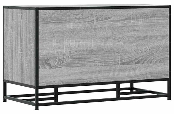 Cipőpad szürke Sonoma 84x40x53,5 cm Gépi fa és fém