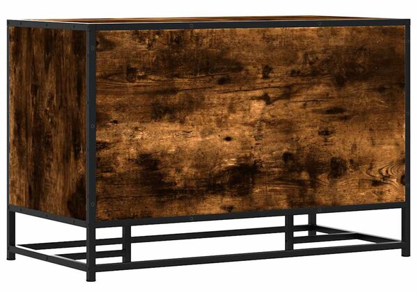 Cipőpad füstölt tölgy 80x40x53,5 cm fából és fémből készült