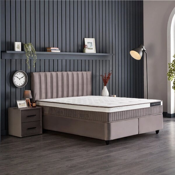 Costa boxspring ágy (Méret: 160 cm, Szín: bézs)