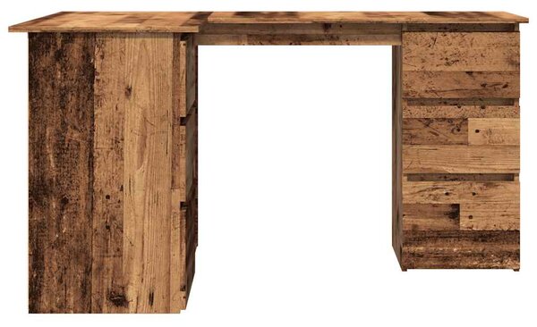 Sarokasztal Régi fa 145x100x76 cm Gépelt fa