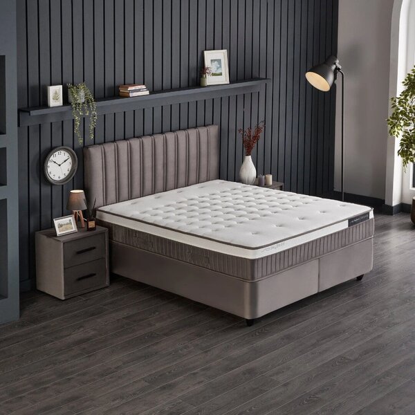 Costa boxspring ágy (Méret: 160 cm, Szín: bézs)