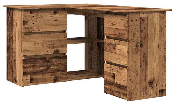 Sarokasztal Régi fa 145x100x76 cm Gépelt fa
