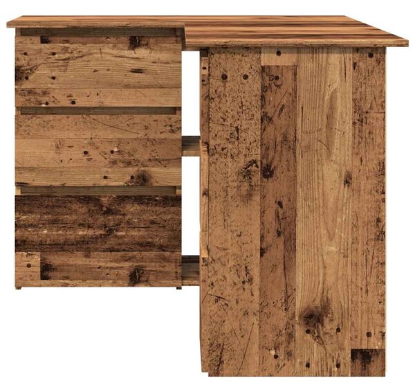 Sarokasztal Régi fa 145x100x76 cm Gépelt fa