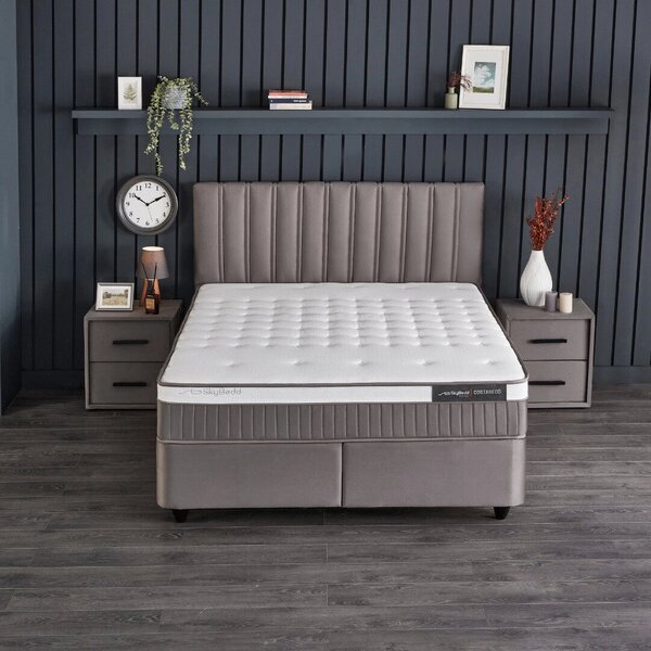 Costa boxspring ágy (Méret: 160 cm, Szín: bézs)