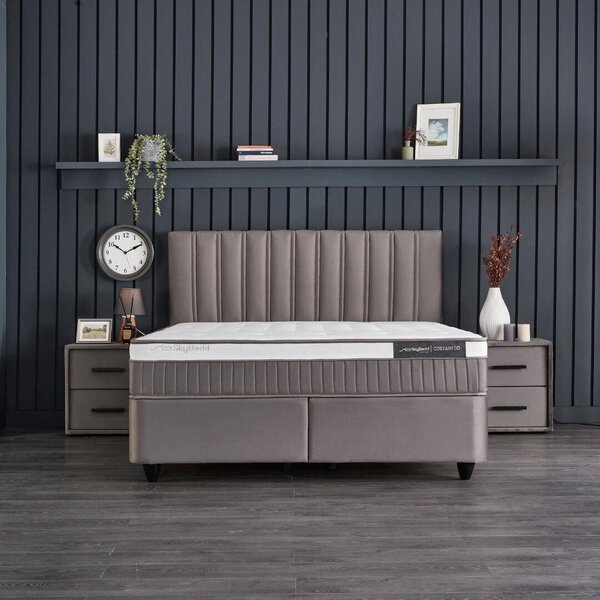 Costa boxspring ágy (Méret: 160 cm, Szín: bézs)