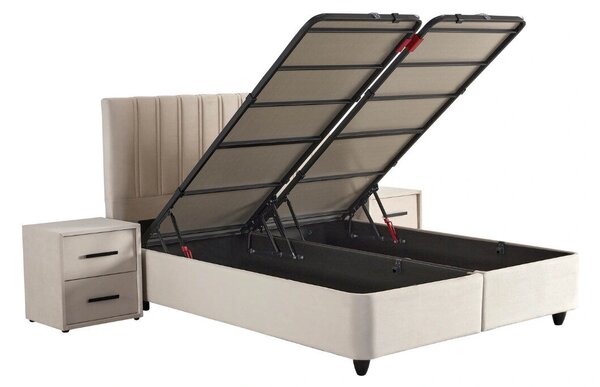 Costa boxspring ágy (Méret: 160 cm, Szín: bézs)