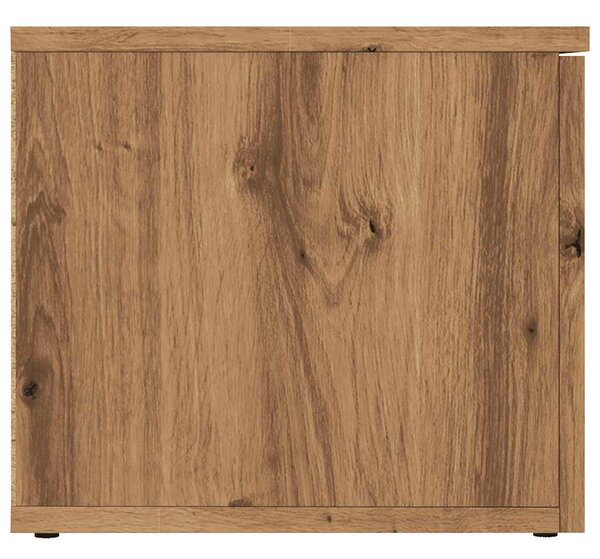 Kézműves tölgy színű szerelt fa TV-szekrény 80x34x30 cm