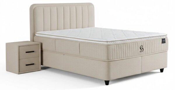 Leo boxspring ágy (Méret: 160 cm, Szín: szürke)
