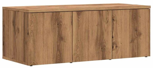 Kézműves tölgy színű szerelt fa TV-szekrény 80x34x30 cm