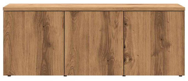 Kézműves tölgy színű szerelt fa TV-szekrény 80x34x30 cm