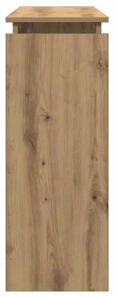 Kézműves tölgy színű szerelt fa dohányzóasztal 102x30x80 cm
