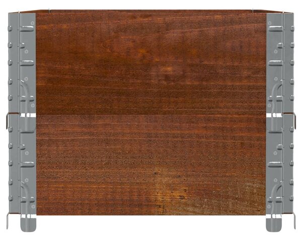 Barna tömör fenyőfa kerti növénytartó 100 x 50 cm