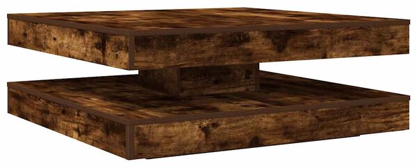Füstös tölgy dohányzóasztal 360 fokban forgatható 90x90x34,5 cm