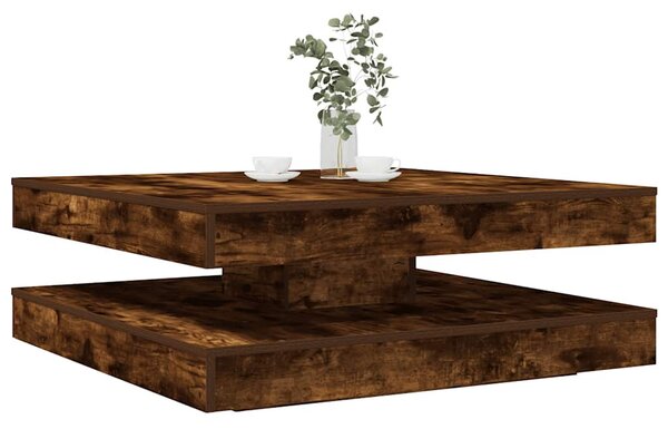 Füstös tölgy dohányzóasztal 360 fokban forgatható 90x90x34,5 cm