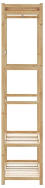 Bambusz ruhaállvány polcokkal 80x40x175 cm