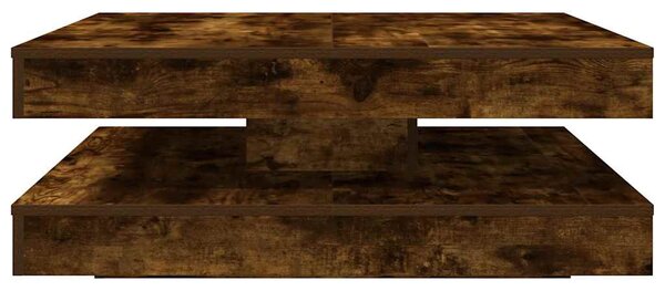 Füstös tölgy dohányzóasztal 360 fokban forgatható 90x90x34,5 cm