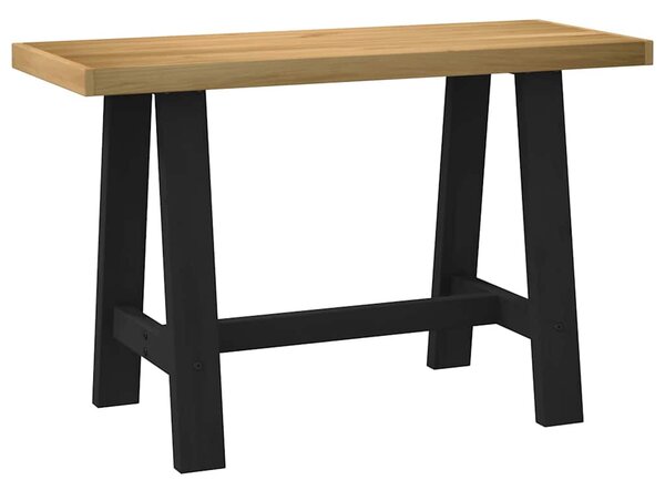 Íróasztal NOAIN A alakú lábak 120x50x75 cm tömör fa fenyőfa
