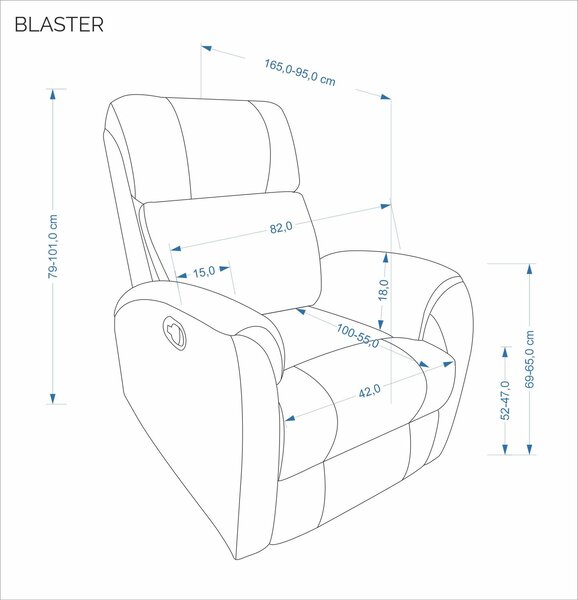 Blaster dönthető pihenőfotel (Szín: bézs)