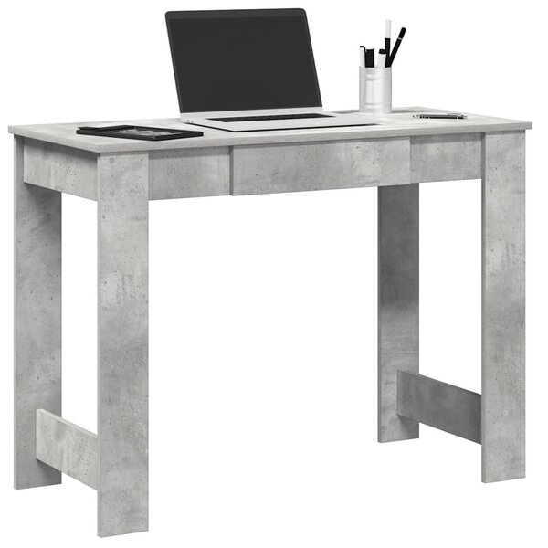 Betonszürke forgácslap íróasztal 100x45x75 cm